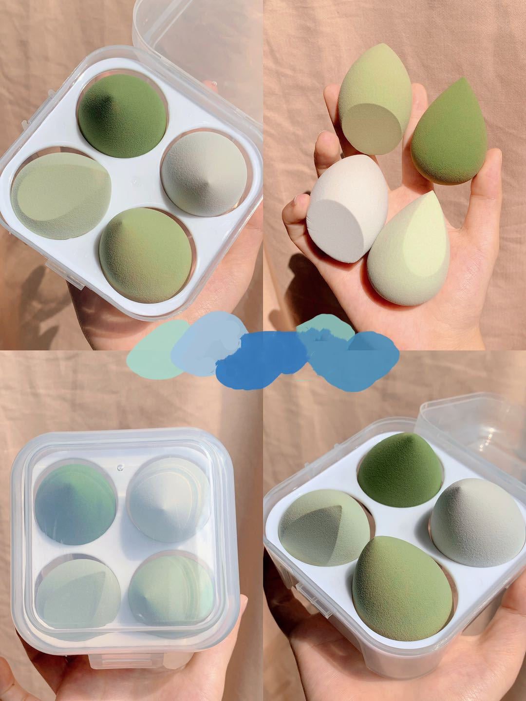 Makeup Sponge Storage Box Makeup Egg Case
