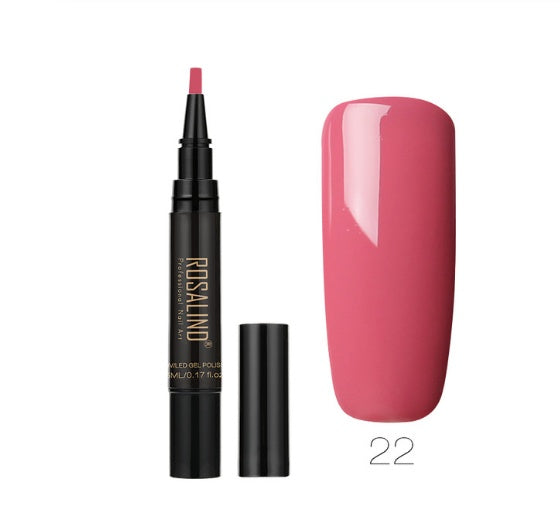 5ml Solid Color Nail Art Pen UV Gel Nail Glue Polish