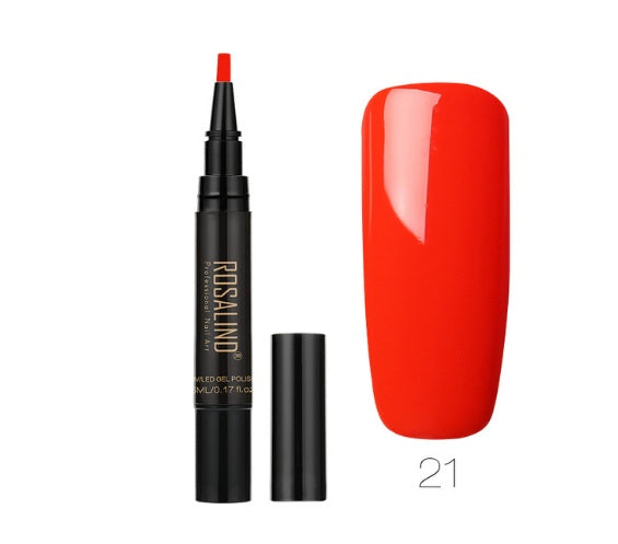 5ml Solid Color Nail Art Pen UV Gel Nail Glue Polish