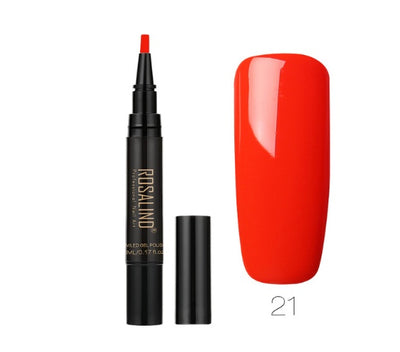 5ml Solid Color Nail Art Pen UV Gel Nail Glue Polish