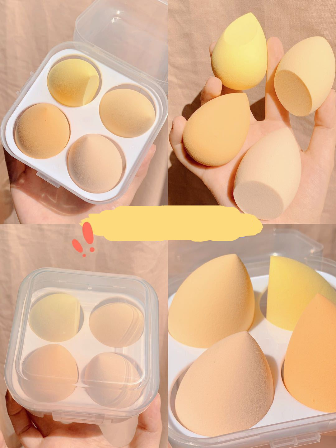 Makeup Sponge Storage Box Makeup Egg Case