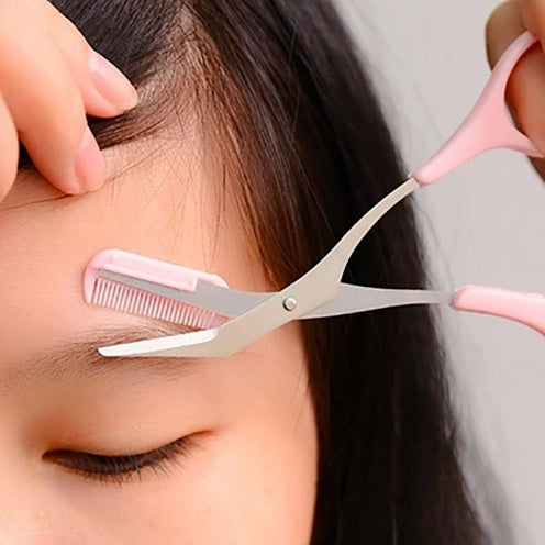 Eyebrow Scissors with Comb Precision Beauty Tool