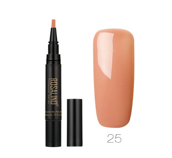 5ml Solid Color Nail Art Pen UV Gel Nail Glue Polish