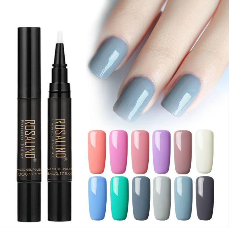 5ml Solid Color Nail Art Pen UV Gel Nail Glue Polish
