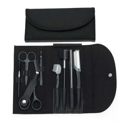 8-Piece Eyebrow Grooming Tool Set Scraper & Tweezers