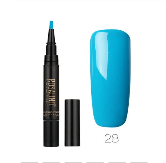 5ml Solid Color Nail Art Pen UV Gel Nail Glue Polish