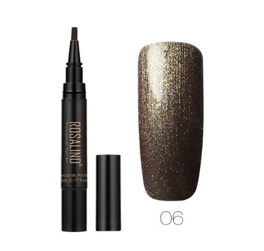 5ml Solid Color Nail Art Pen UV Gel Nail Glue Polish