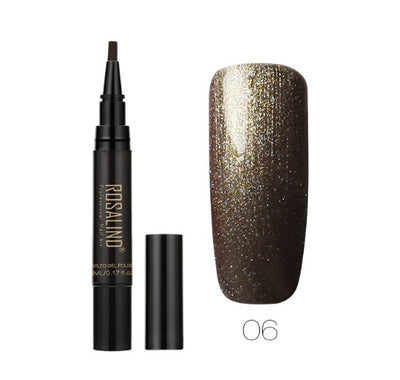 5ml Solid Color Nail Art Pen UV Gel Nail Glue Polish