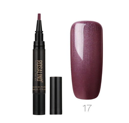 5ml Solid Color Nail Art Pen UV Gel Nail Glue Polish