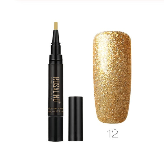 5ml Solid Color Nail Art Pen UV Gel Nail Glue Polish