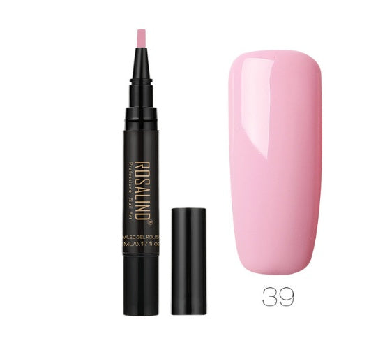 5ml Solid Color Nail Art Pen UV Gel Nail Glue Polish