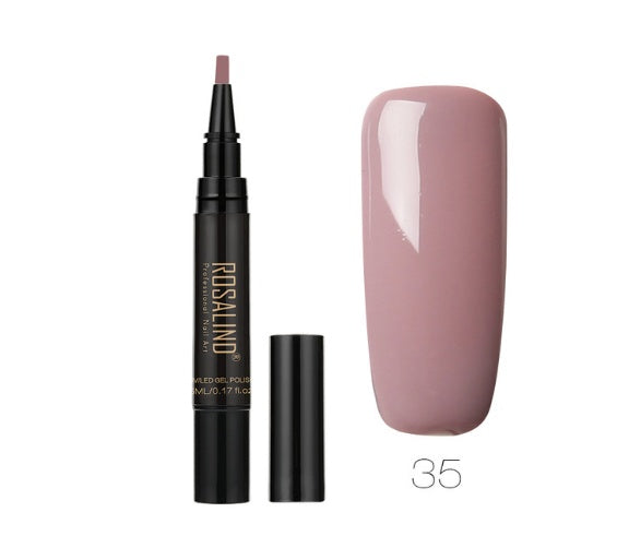 5ml Solid Color Nail Art Pen UV Gel Nail Glue Polish