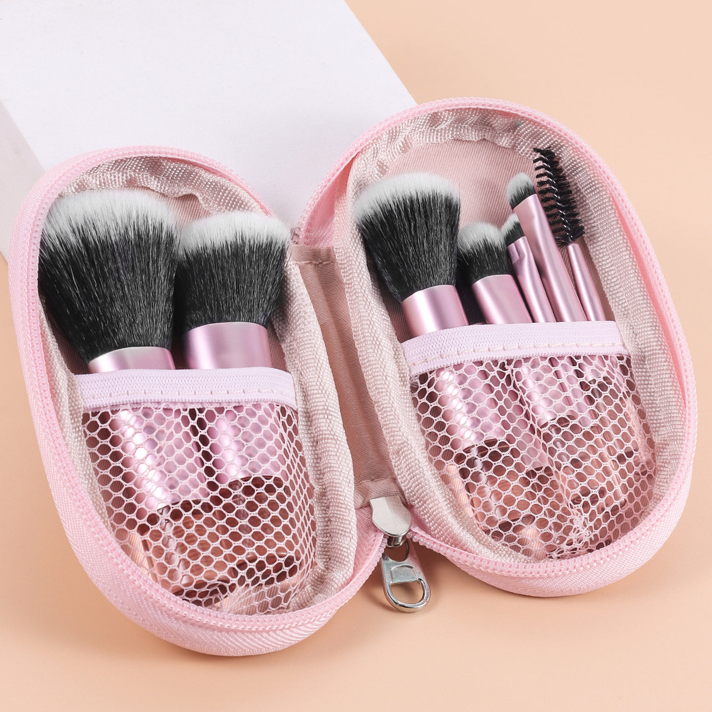 10-Piece Crystal Handle Makeup Brush Set with Bag