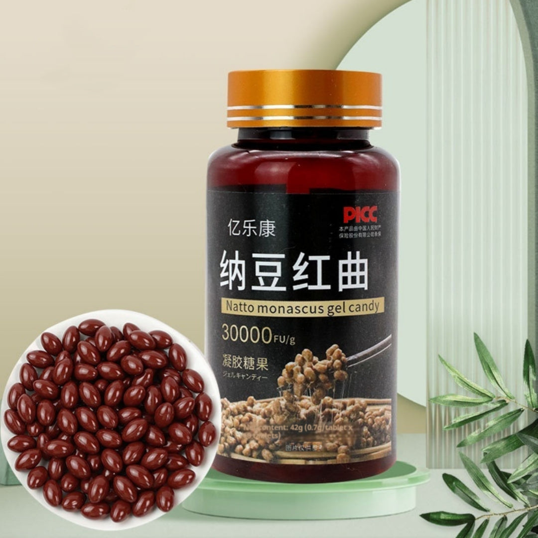 Natto Red Yeast Soft Capsules Nutritional Supplement