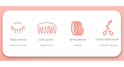 Wide-Angle Eyelash Curler with Comb Natural Curl
