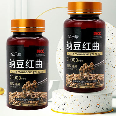Natto Red Yeast Soft Capsules Nutritional Supplement